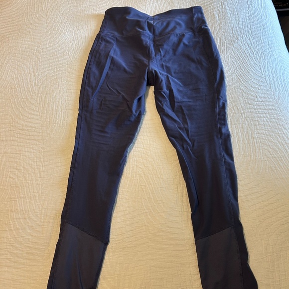 Blue Moto-Style Leggings – Ribbed Knee Detail - Picture 3 of 3
